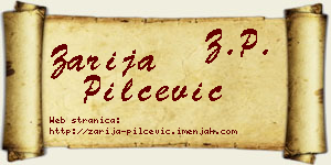Zarija Pilčević vizit kartica
